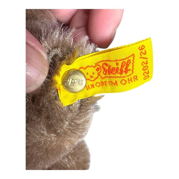 Steiff Teddy Bear Plush 10” Brown Original With Tags 0202/26 Wool Cotton Germany - Picture 4 of 9